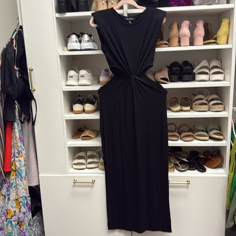 Black Cut Out Maxi Dress